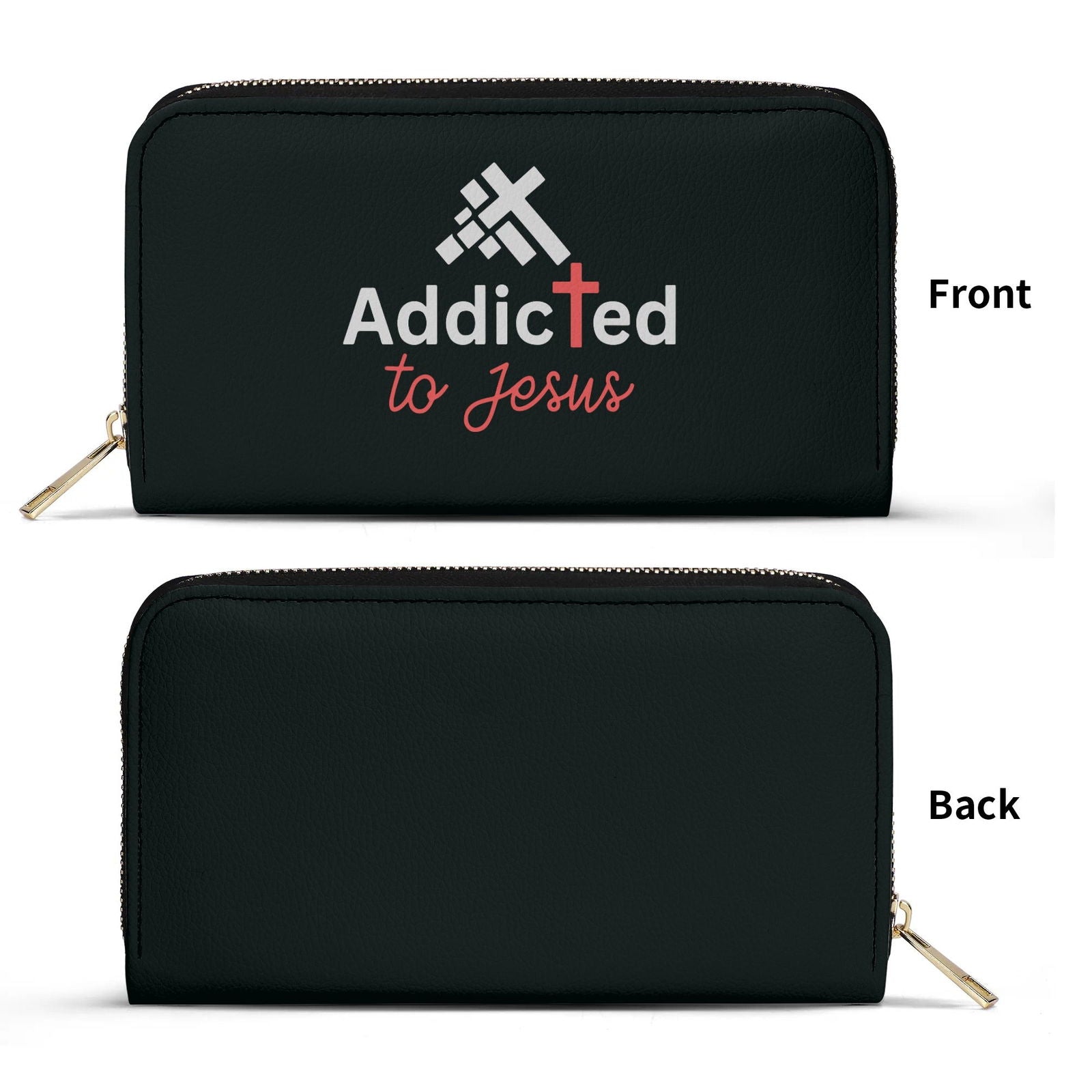 Addicted To Jesus PU Leather Womens Christian Wallet - ClaimedbyGodDesigns