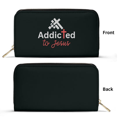 Addicted To Jesus PU Leather Womens Christian Wallet - ClaimedbyGodDesigns