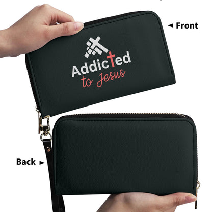 Addicted To Jesus PU Leather Womens Christian Wallet - ClaimedbyGodDesigns