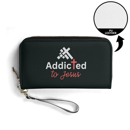Addicted To Jesus PU Leather Womens Christian Wallet - ClaimedbyGodDesigns