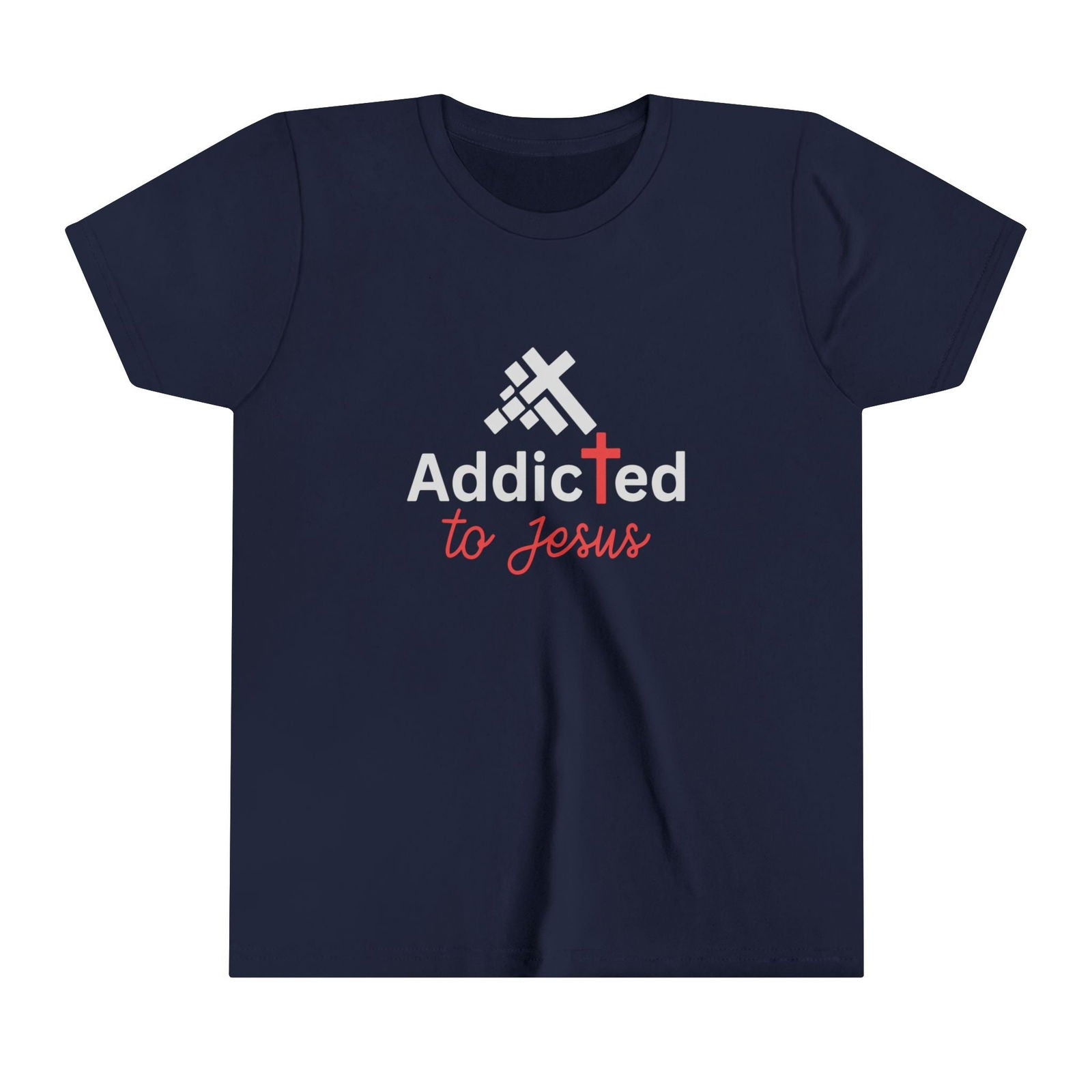 Addicted To Jesus Youth Christian T-shirt - ClaimedbyGodDesigns