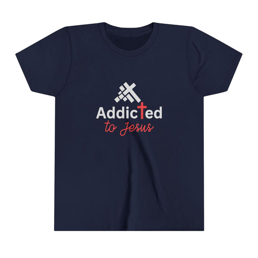 Addicted To Jesus Youth Christian T-shirt - ClaimedbyGodDesigns