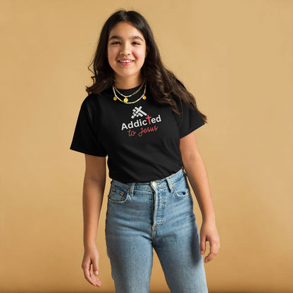 Addicted To Jesus Youth Christian T-shirt - ClaimedbyGodDesigns