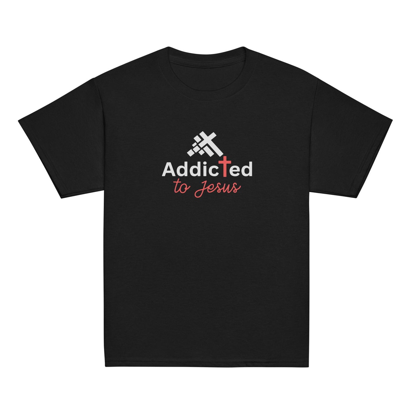 Addicted To Jesus Youth Christian T-shirt - ClaimedbyGodDesigns