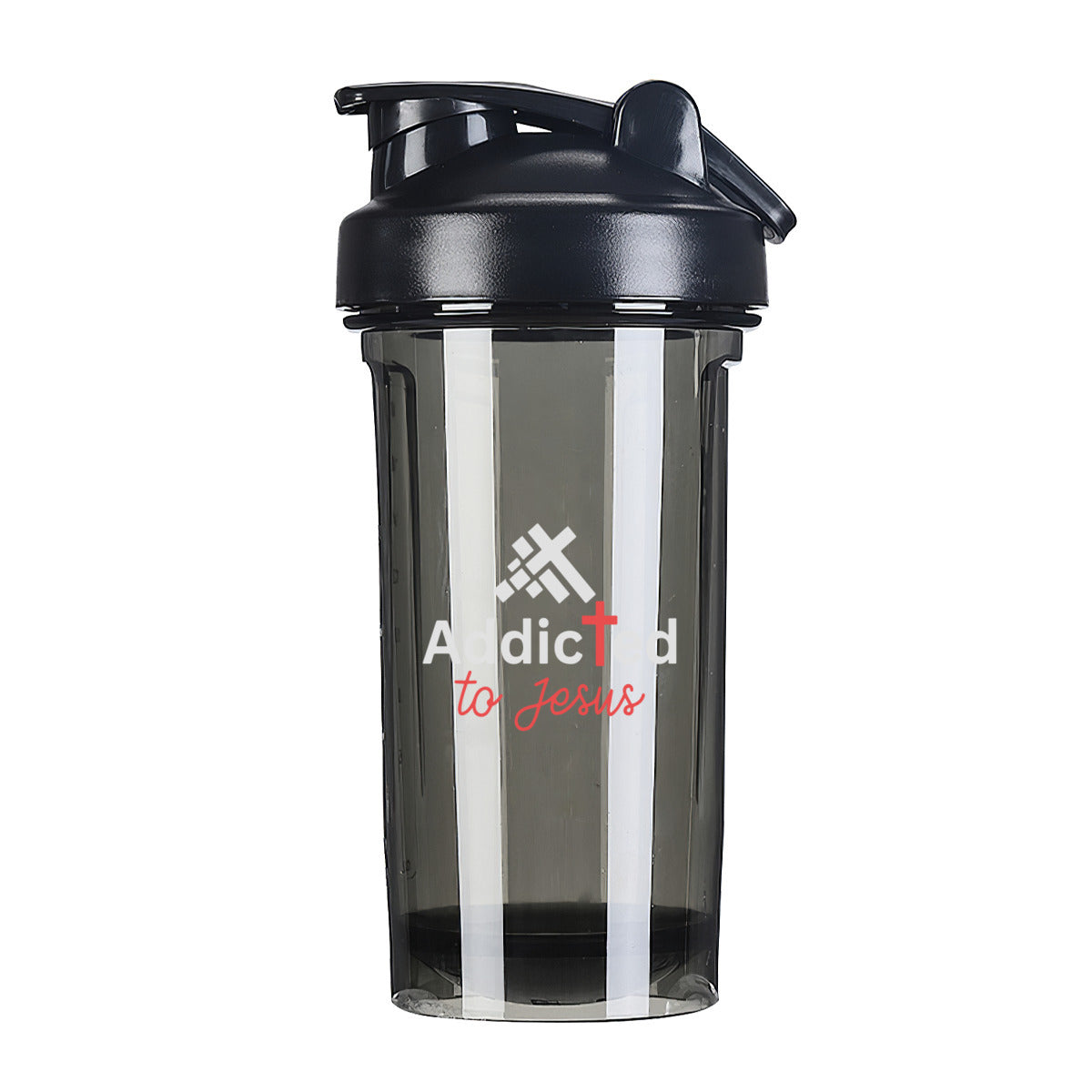 Addicted To  Christian Fitness Protein Shake Bottle - ClaimedbyGodDesigns