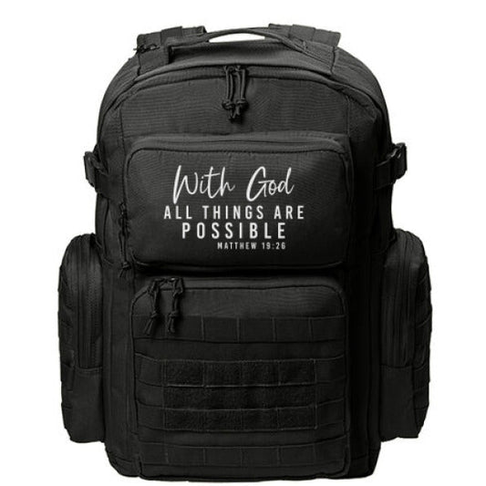 All Things Are Possible Christian Backpack - ClaimedbyGodDesigns