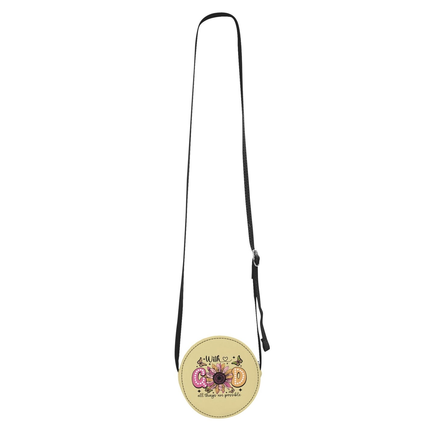 All Things Are Possible Christian Kids PU Small Round Bag Children Purse - ClaimedbyGodDesigns