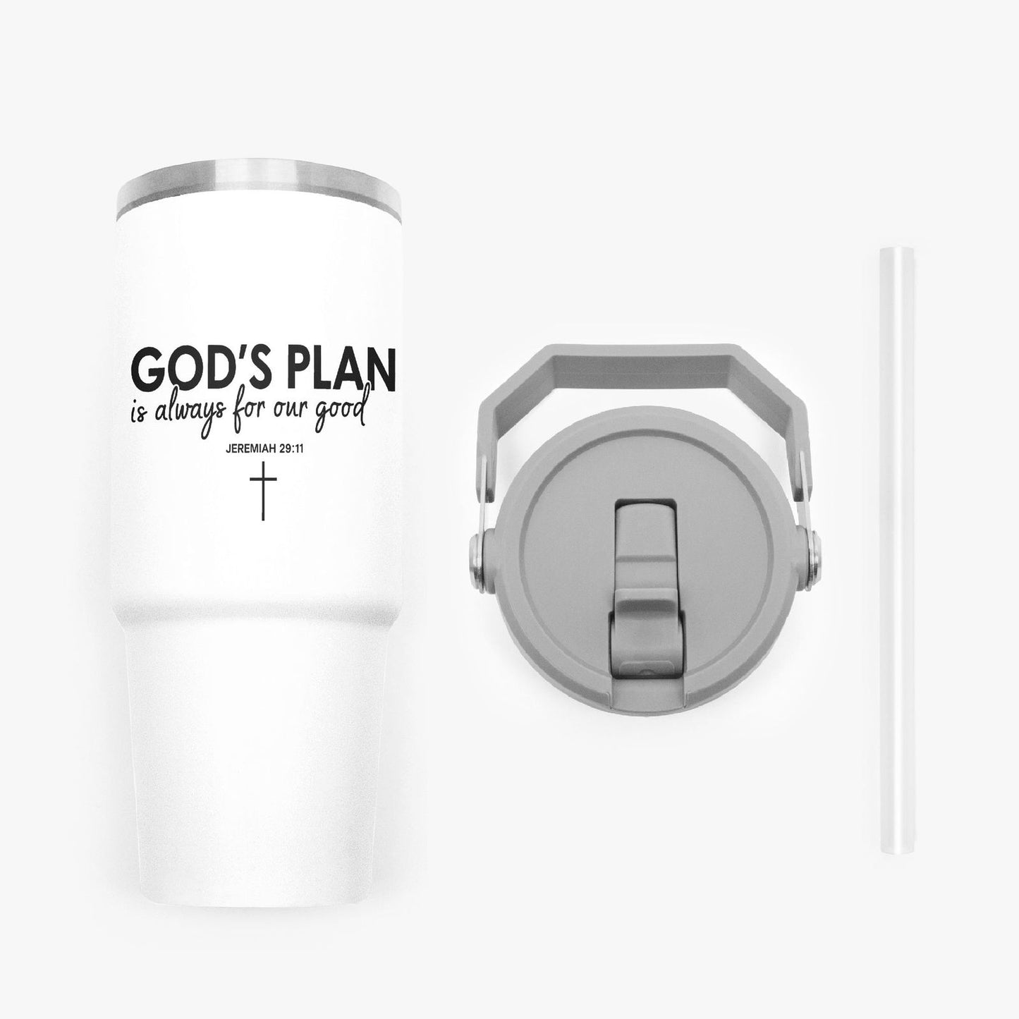 Always For Our Good Christian Flip Straw Tumbler - 30oz - ClaimedbyGodDesigns