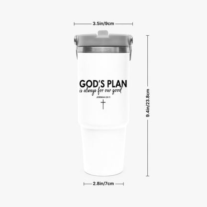 Always For Our Good Christian Flip Straw Tumbler - 30oz - ClaimedbyGodDesigns