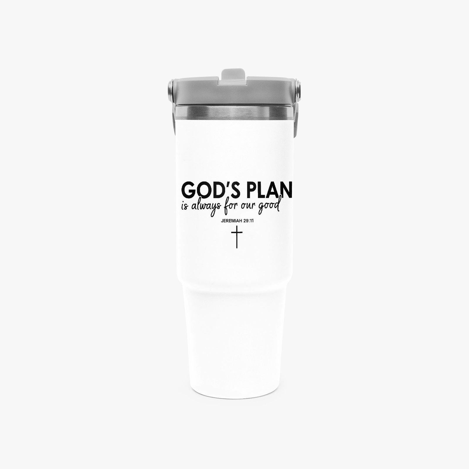 Always For Our Good Christian Flip Straw Tumbler - 30oz - ClaimedbyGodDesigns