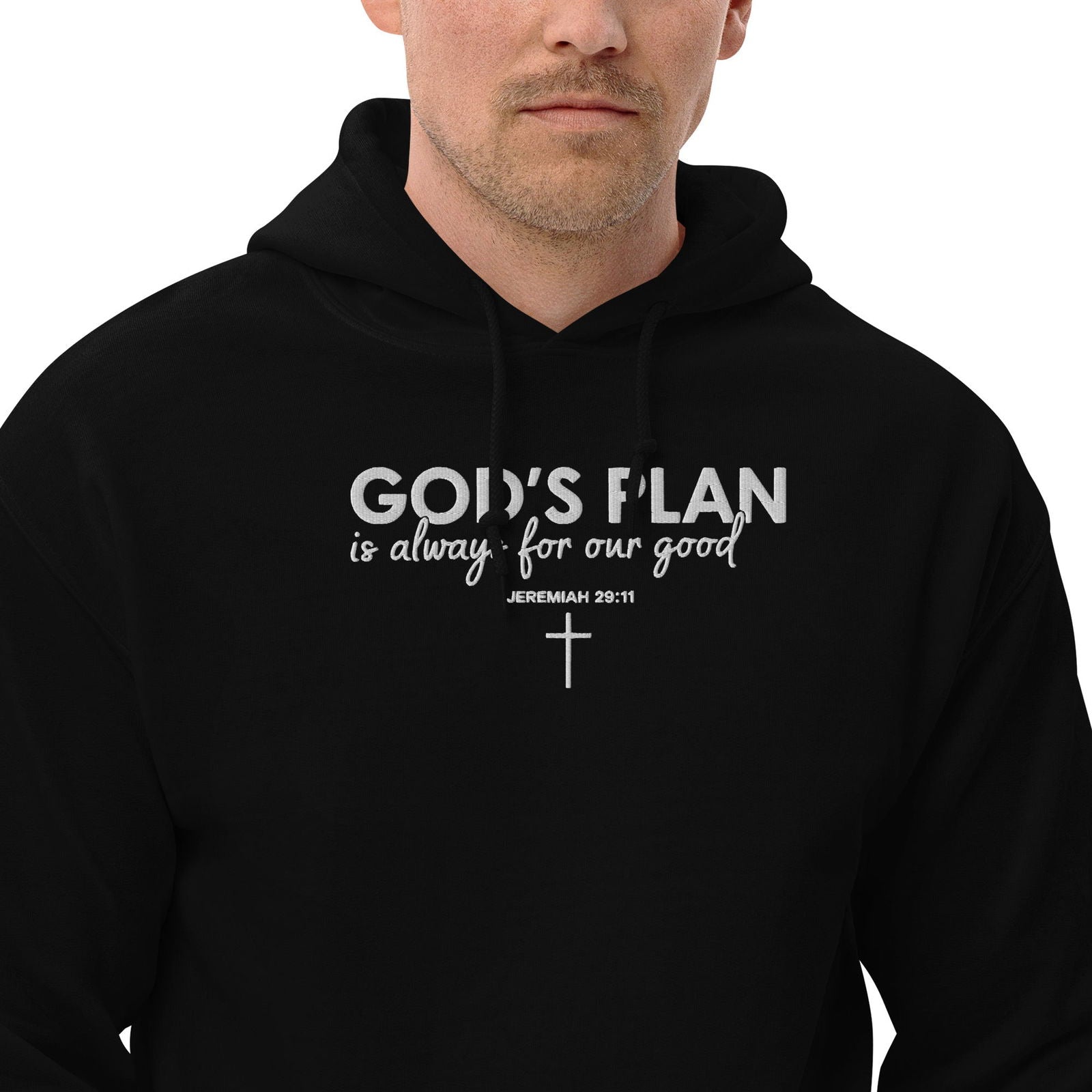Always For Our Good Unisex Christian Embroidered Hooded Sweatshirt - ClaimedbyGodDesigns