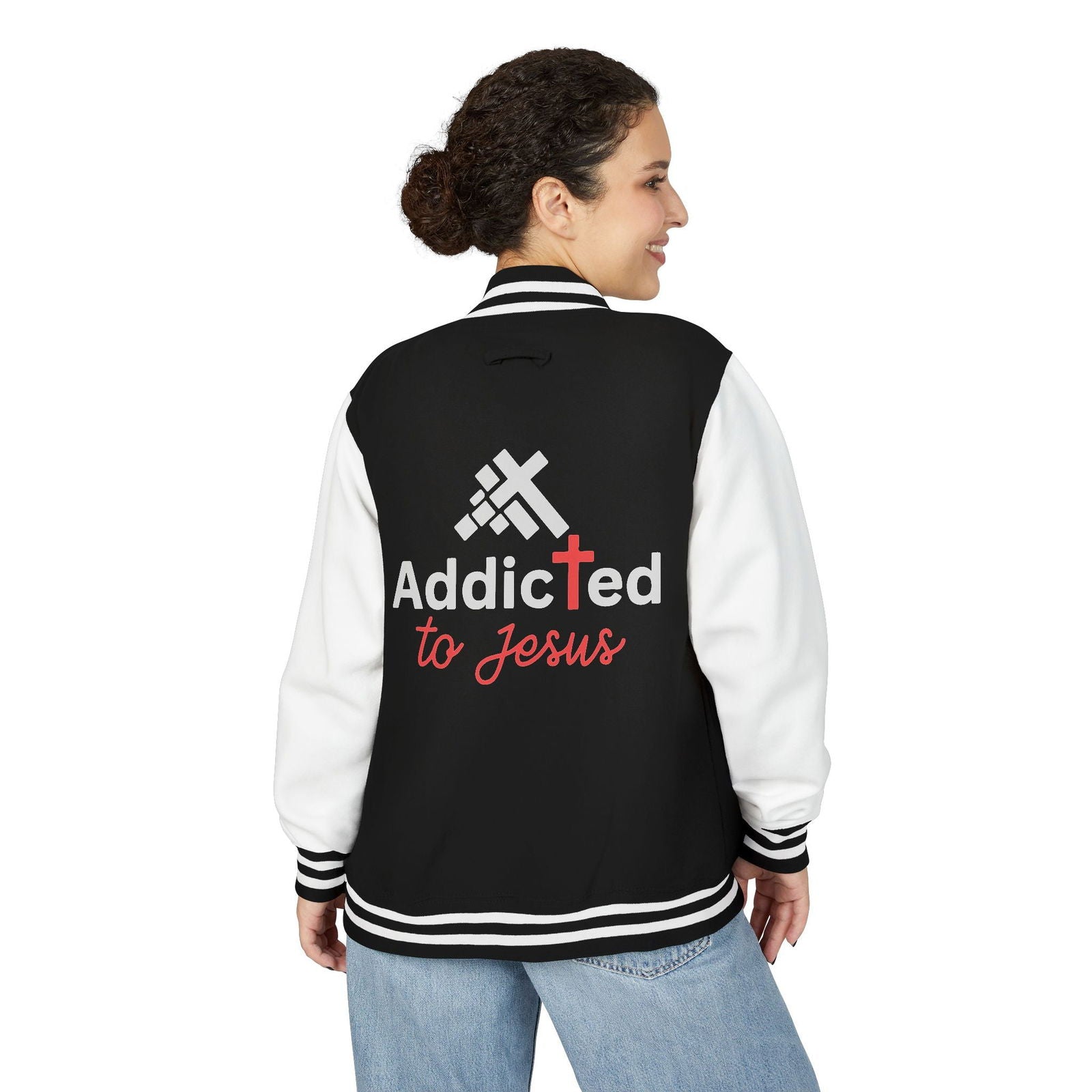 Always Him Unisex Heavyweight Christian Letterman Jacket - ClaimedbyGodDesigns