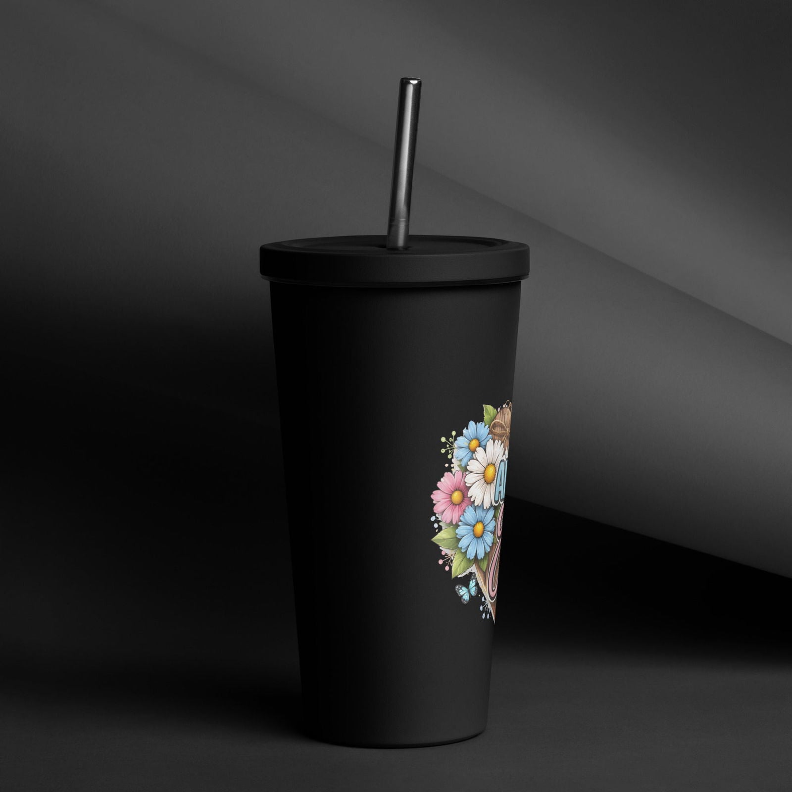Amazing Grace Christian Insulated 20oz Tumbler with a straw - ClaimedbyGodDesigns