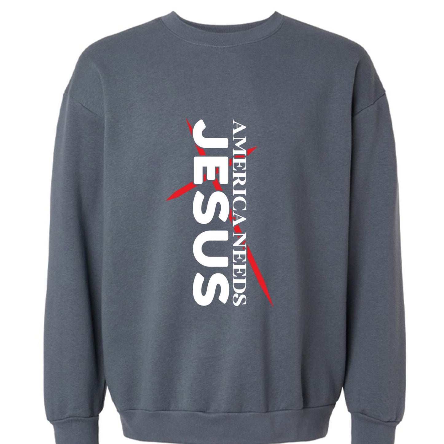 America Needs Jesus Unisex Christian Pullover Sweatshirt - ClaimedbyGodDesigns