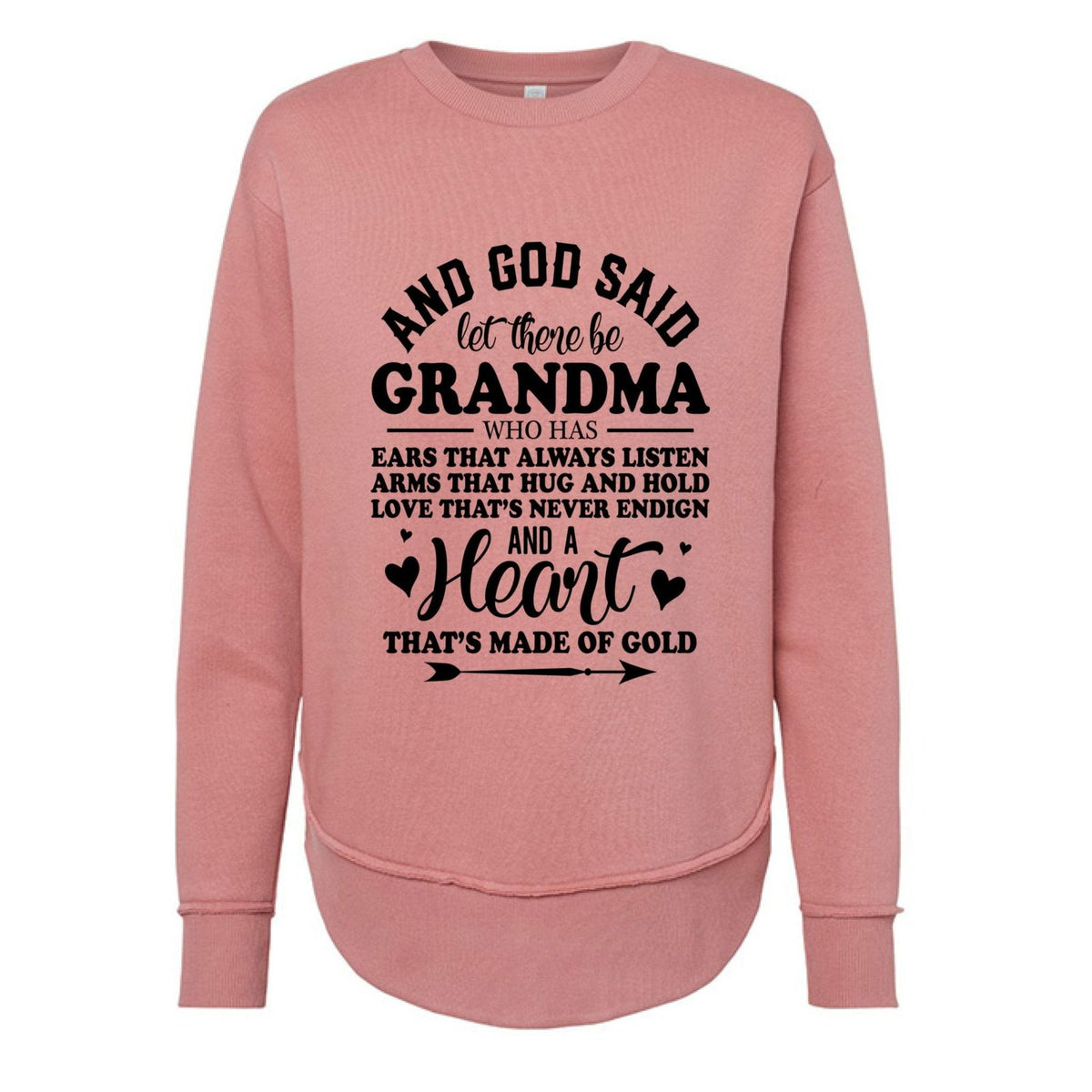 And He Said Let There Be Grandma Women's Christian Pullover Weekend Fleece Sweatshirt - ClaimedbyGodDesigns
