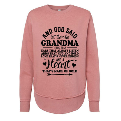 And He Said Let There Be Grandma Women's Christian Pullover Weekend Fleece Sweatshirt - ClaimedbyGodDesigns