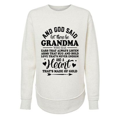 And He Said Let There Be Grandma Women's Christian Pullover Weekend Fleece Sweatshirt - ClaimedbyGodDesigns