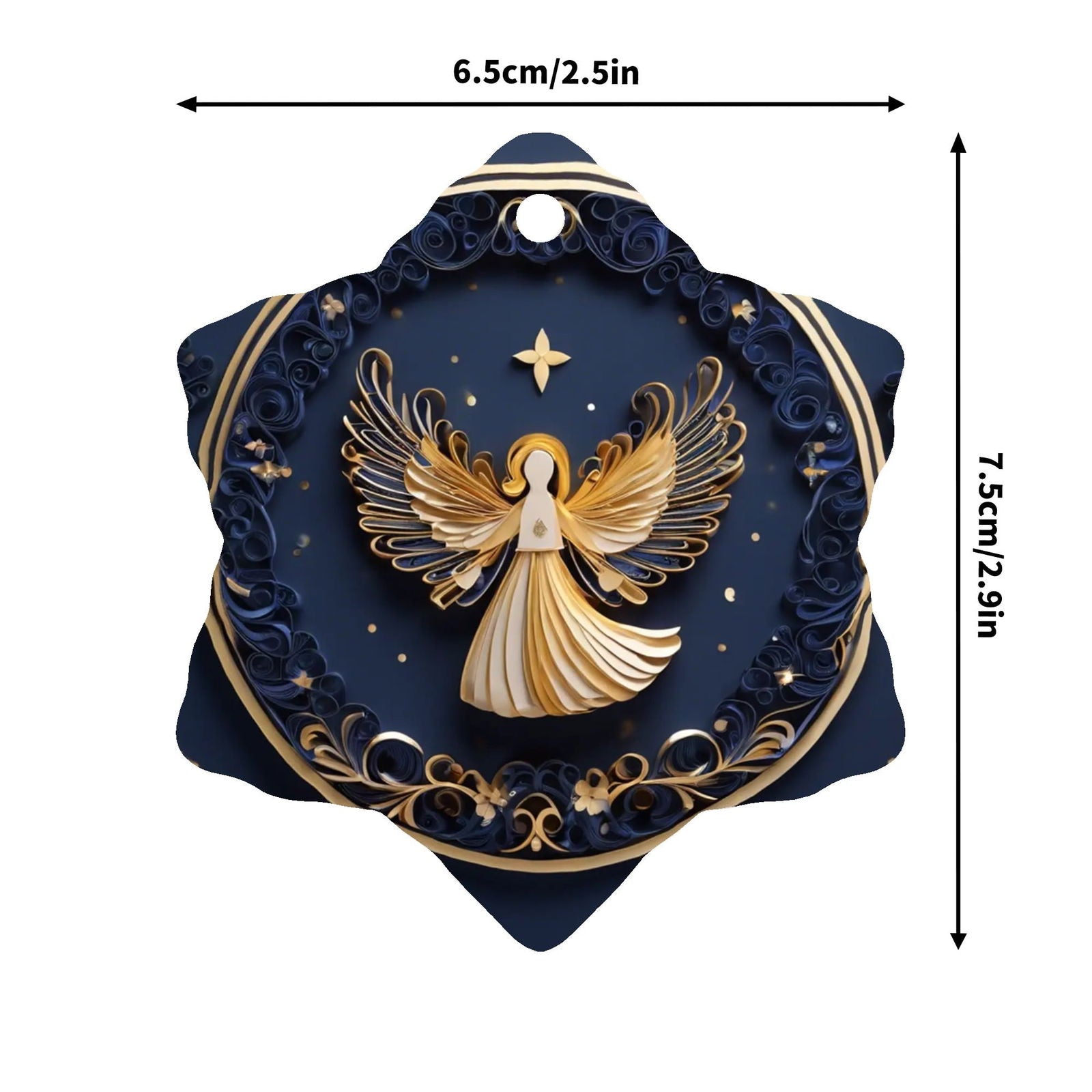 Angel Christian Snowflake Ceramic Ornaments (1pc, 3pcs, 5pcs, 10pcs) - ClaimedbyGodDesigns