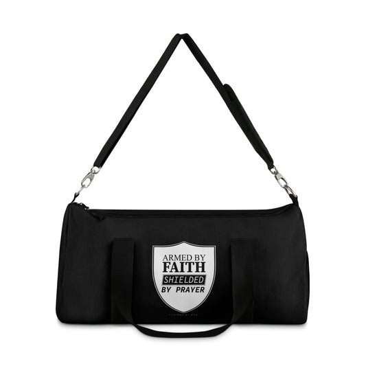 Armed By Faith Shielded By Prayer Duffel Bag - ClaimedbyGodDesigns