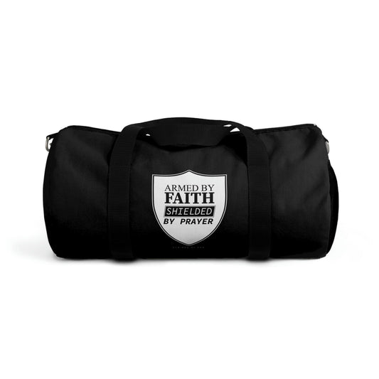 Armed By Faith Shielded By Prayer Duffel Bag - ClaimedbyGodDesigns