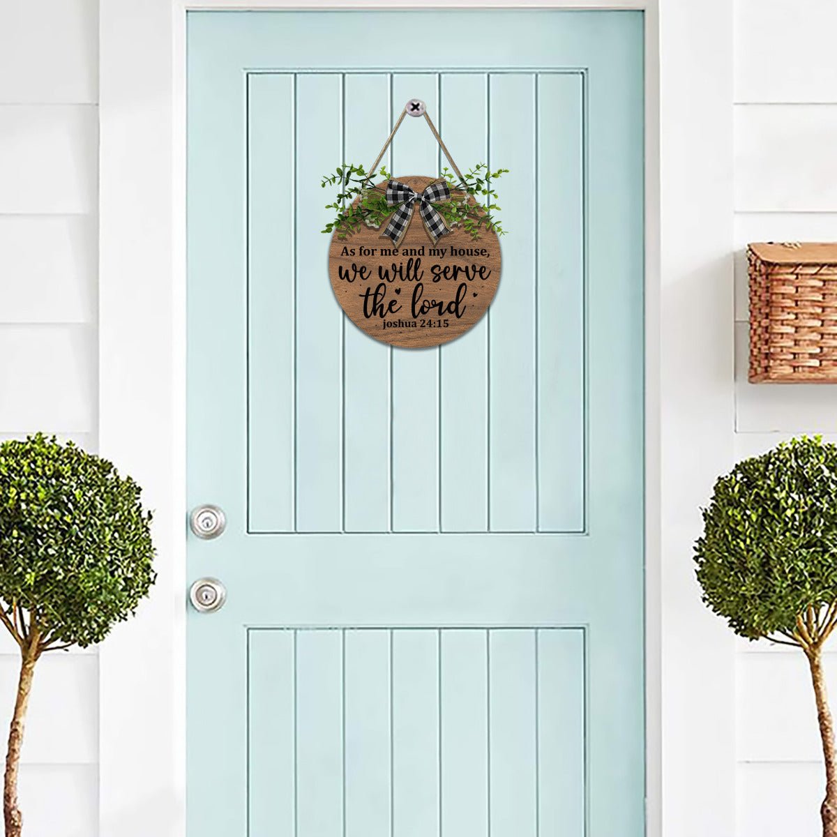 As for Me and My House, We Will Serve the Lord Christian Wooden Hanging Sign Faith - Based Home Decor - ClaimedbyGodDesigns