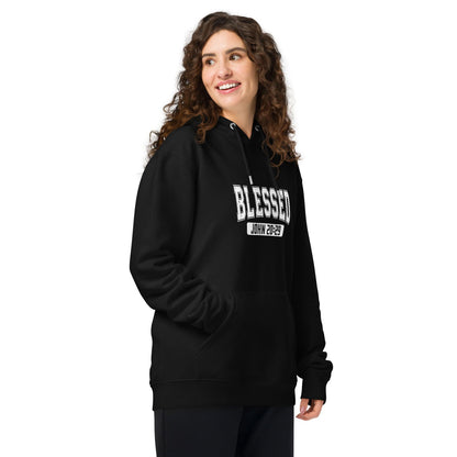 BLESSED Unisex Essential Organic Hooded Sweatshirt - ClaimedbyGodDesigns
