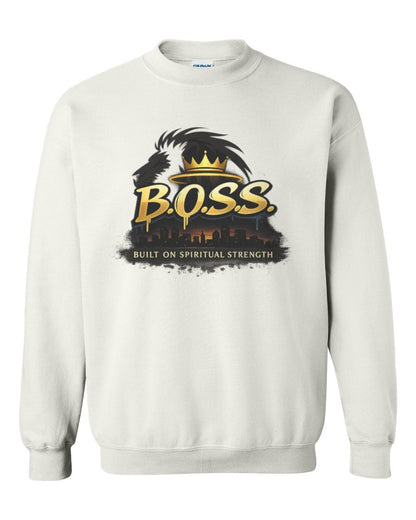 BOSS Built On Spiritual Strength Kit – Christian Starter Gift Set | Sweatshirt, Mug, Candle, Tea & Matches | Faith, Humor & Encouragement Gift Box - ClaimedbyGodDesigns
