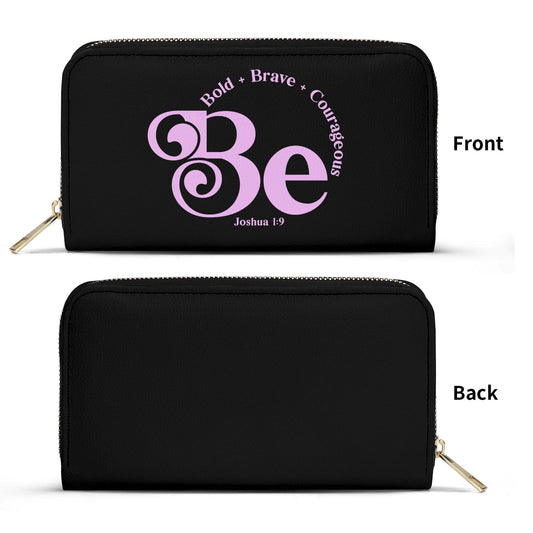 Be Bold Brave Courageous PU Leather Womens Christian Wallet - ClaimedbyGodDesigns