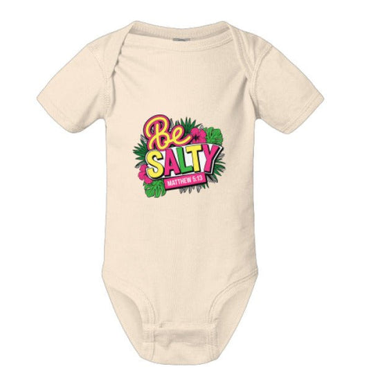 Be Salty Christian Baby Jumpsuit - ClaimedbyGodDesigns