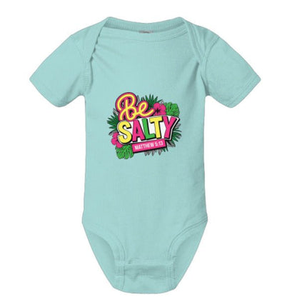 Be Salty Christian Baby Jumpsuit - ClaimedbyGodDesigns