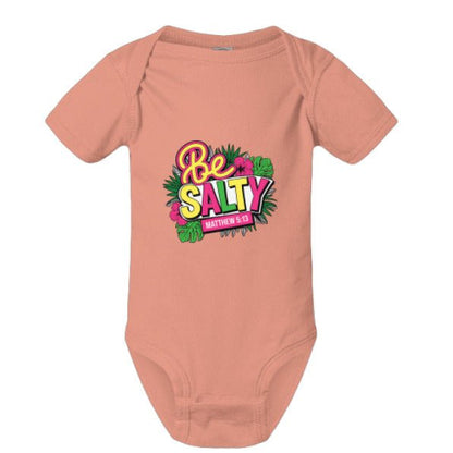 Be Salty Christian Baby Jumpsuit - ClaimedbyGodDesigns