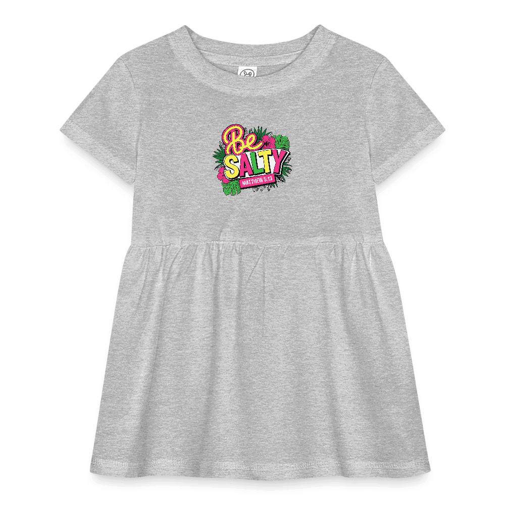 Be Salty Christian Baby Rib Dress - ClaimedbyGodDesigns