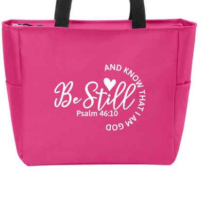 Be Still And Know Christian Tote Bag - ClaimedbyGodDesigns