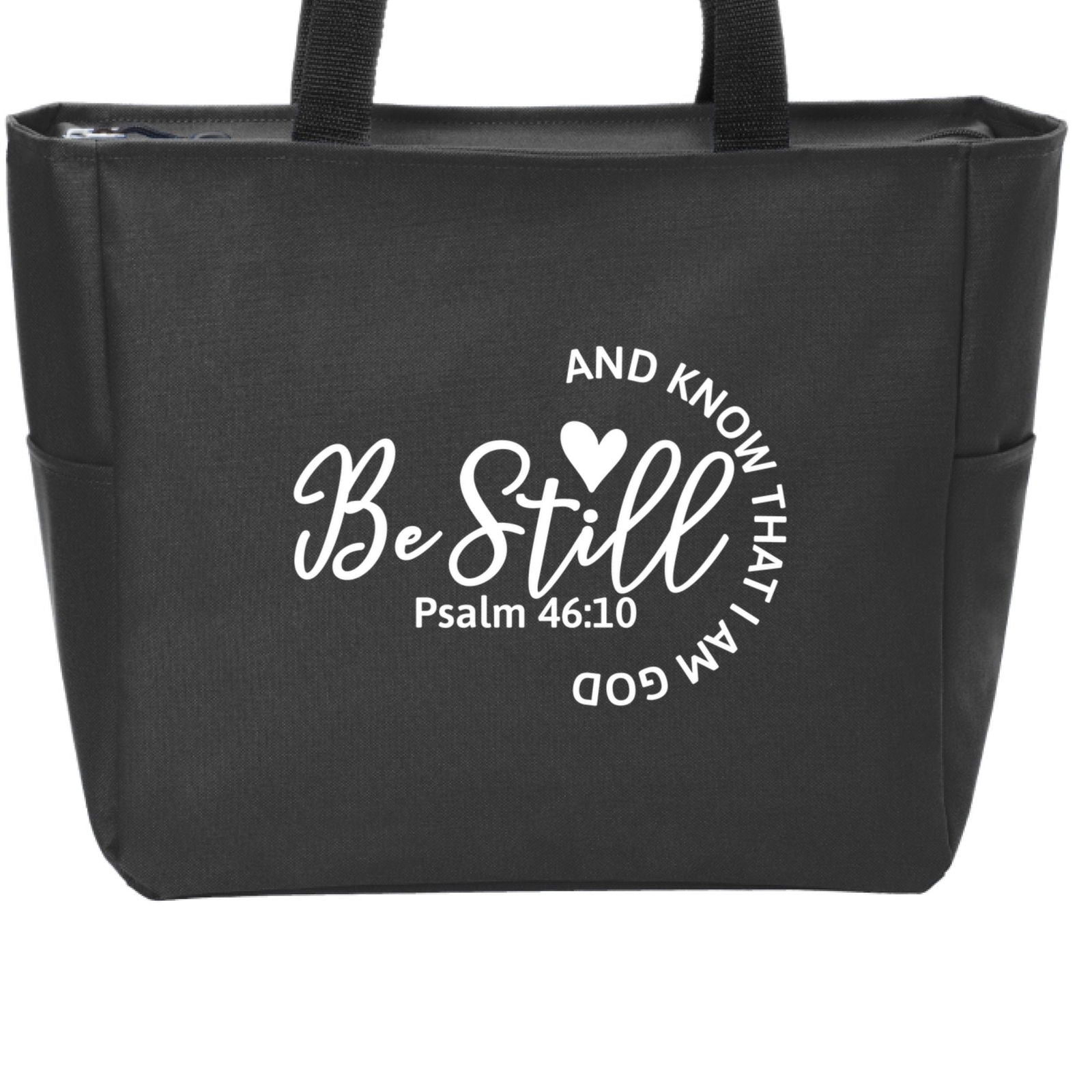 Be Still And Know Christian Tote Bag - ClaimedbyGodDesigns