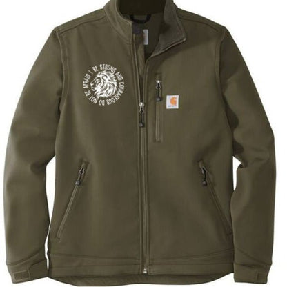 Be Strong And Courageous Men's Christian Soft Shell Jacket - ClaimedbyGodDesigns