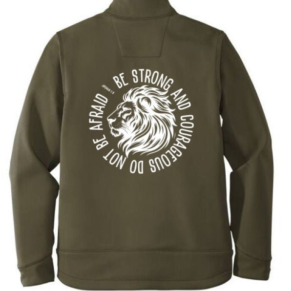 Be Strong And Courageous Men's Christian Soft Shell Jacket - ClaimedbyGodDesigns