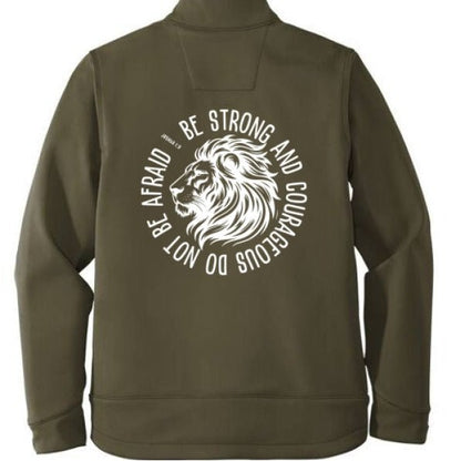 Be Strong And Courageous Men's Christian Soft Shell Jacket - ClaimedbyGodDesigns