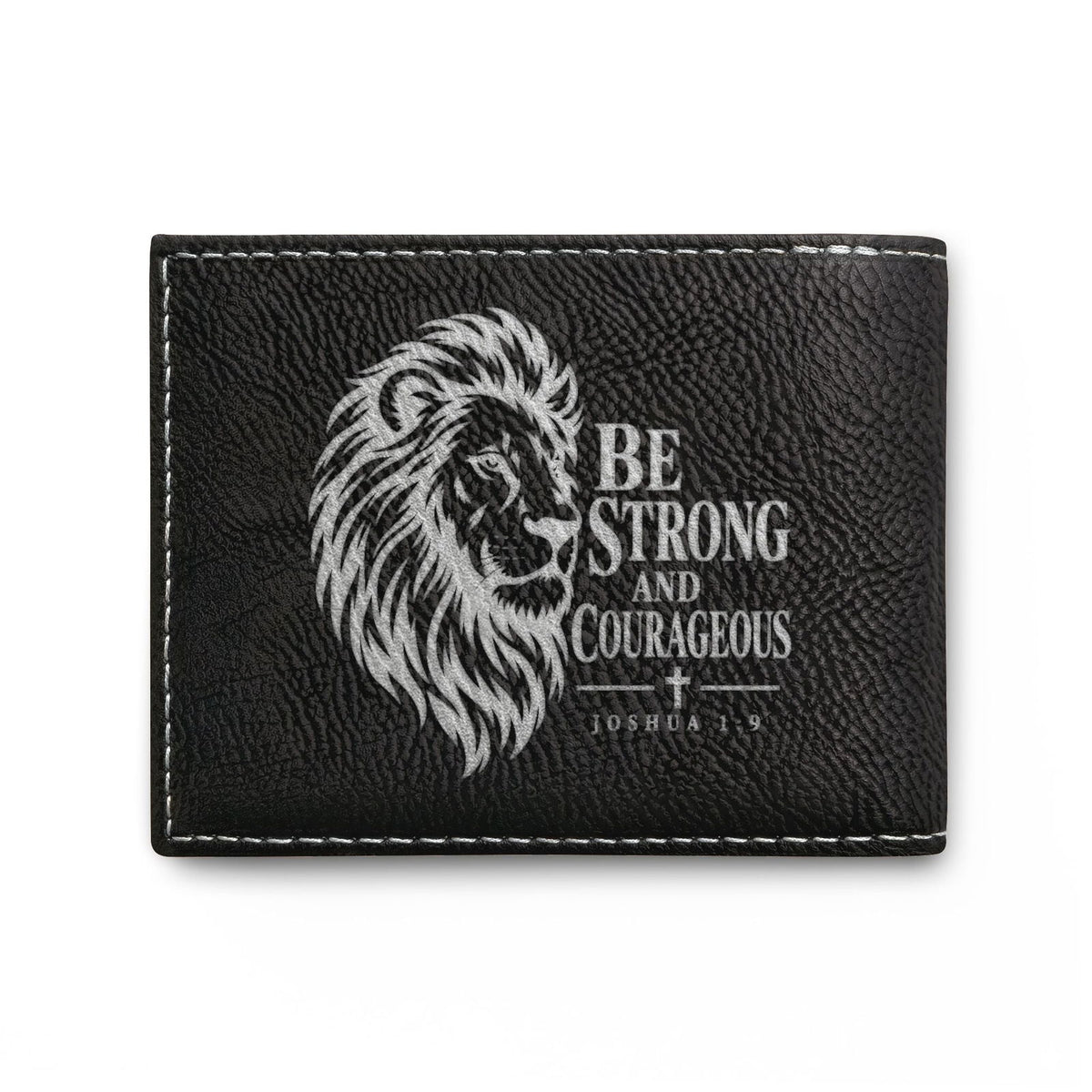 Be Strong and Courageous Lion Christian Wallet | Joshua 1:9 - Claimed by God Designs