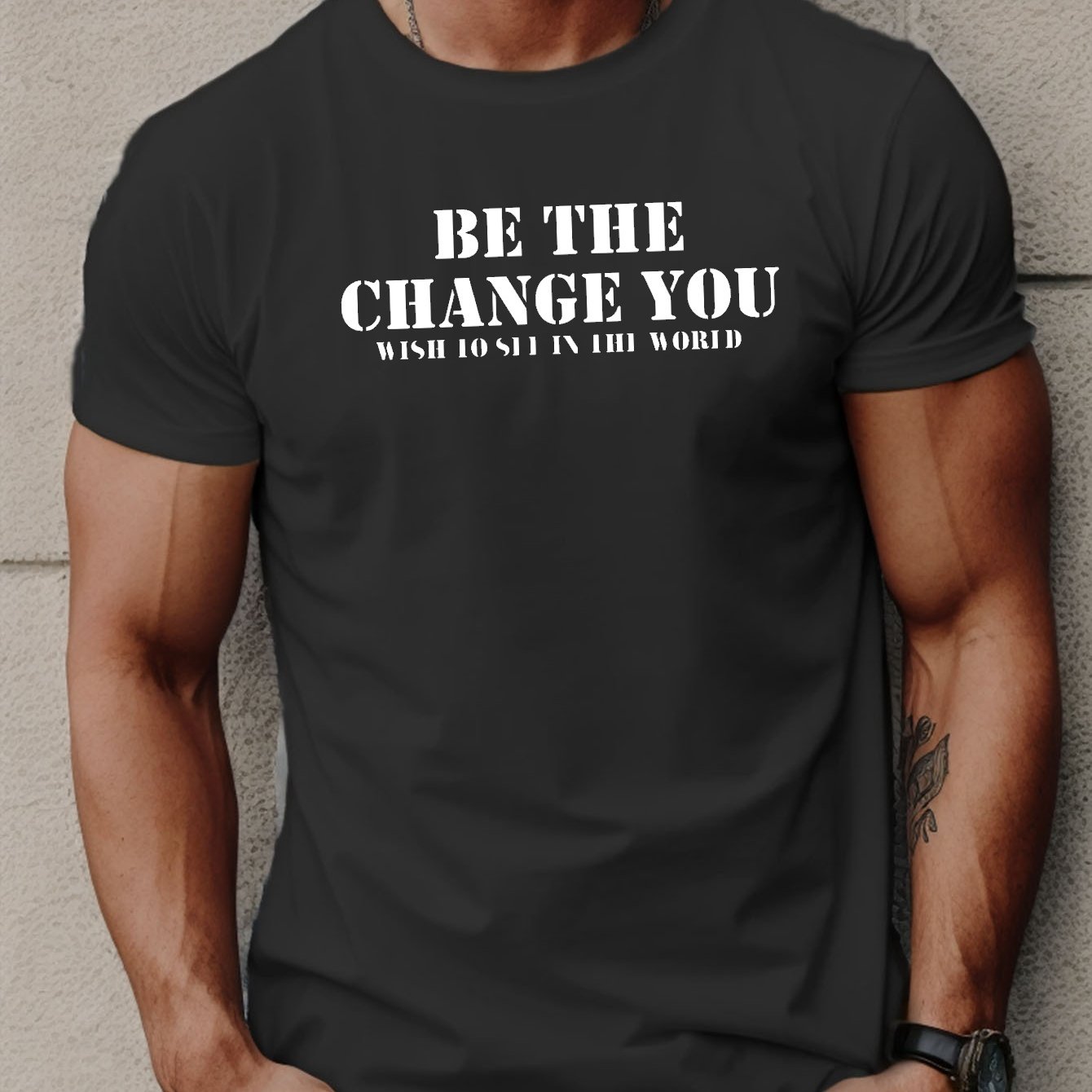 Be The Change You Want To See In The World Men's Christian T-shirt - ClaimedbyGodDesigns