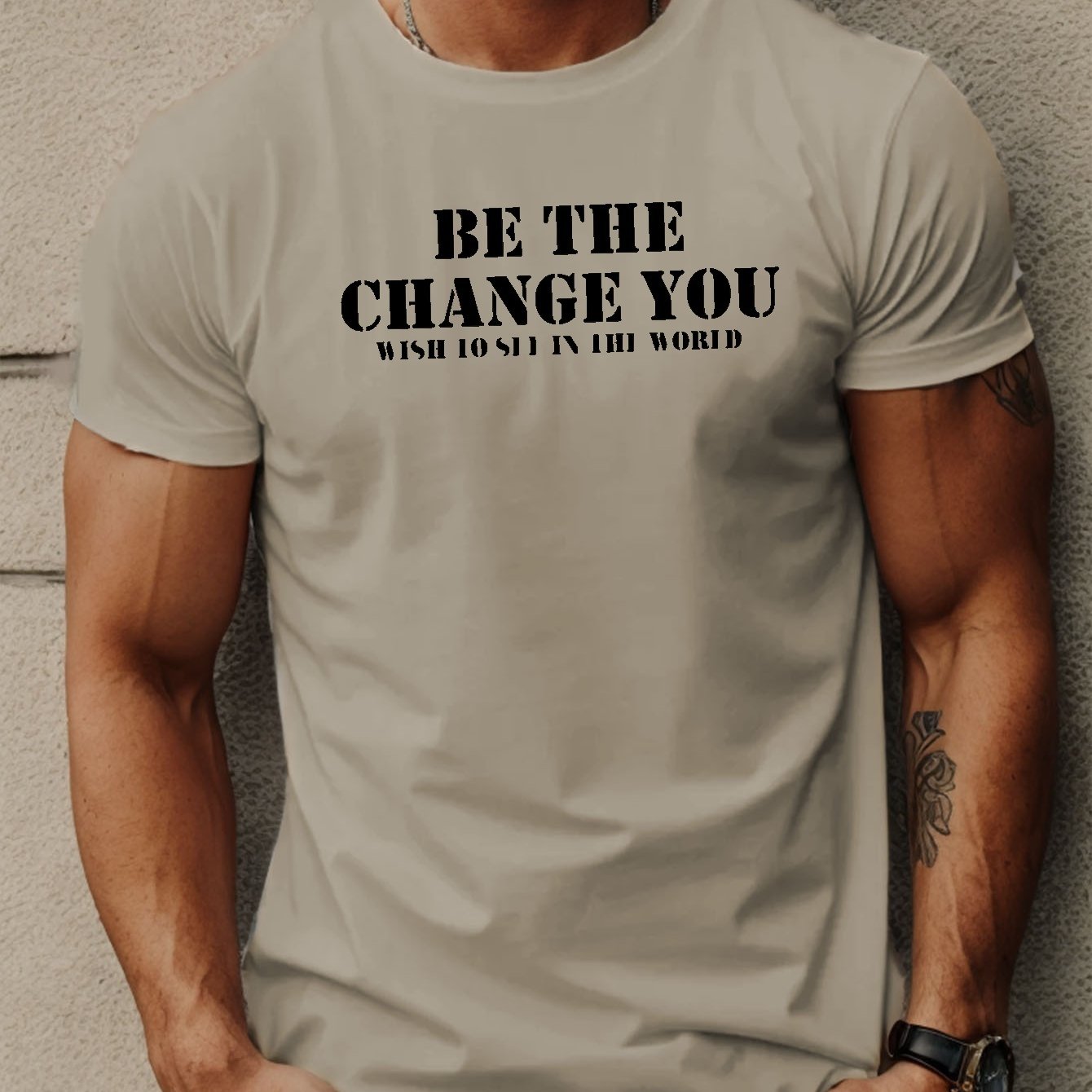 Be The Change You Want To See In The World Men's Christian T-shirt - ClaimedbyGodDesigns