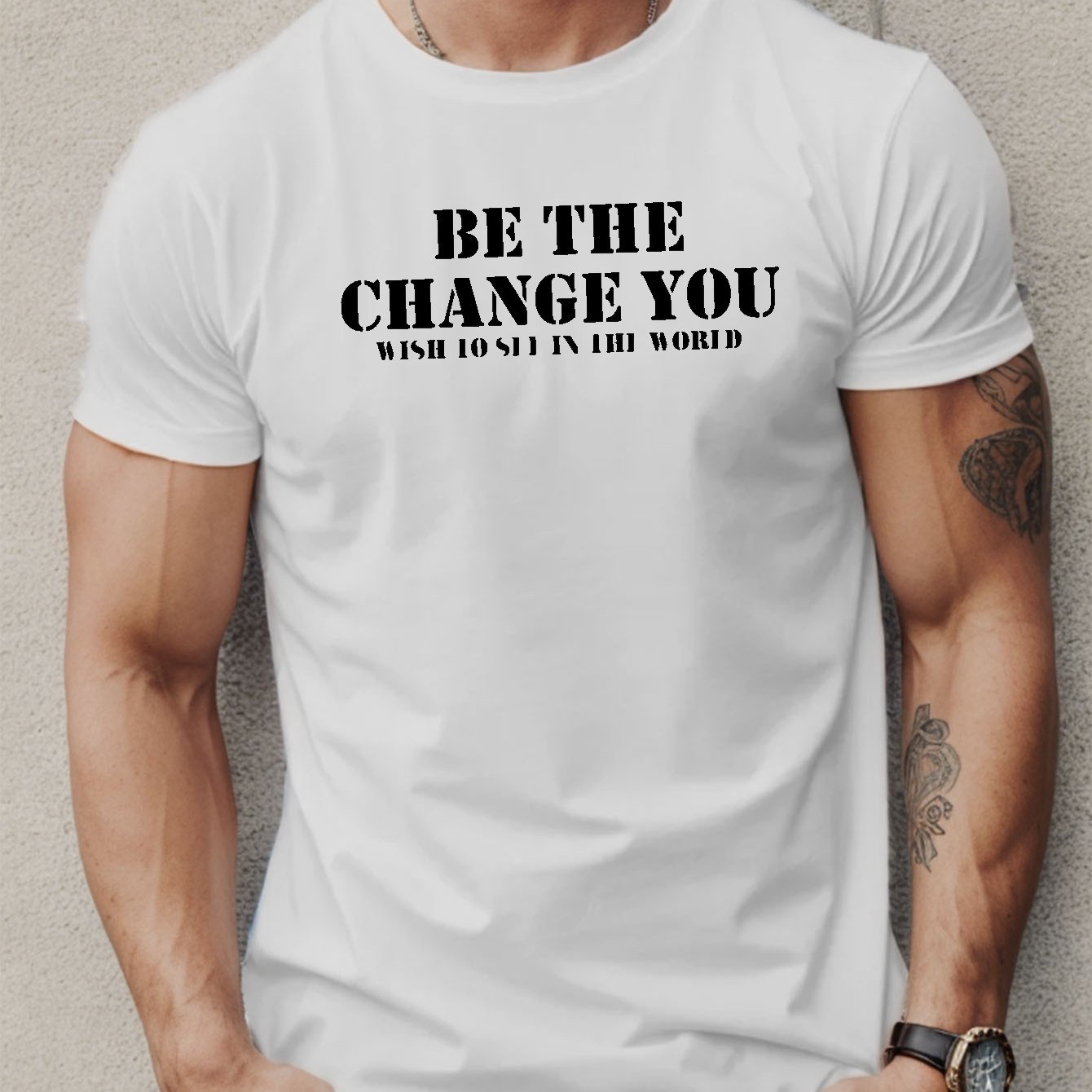 Be The Change You Want To See In The World Men's Christian T-shirt - ClaimedbyGodDesigns