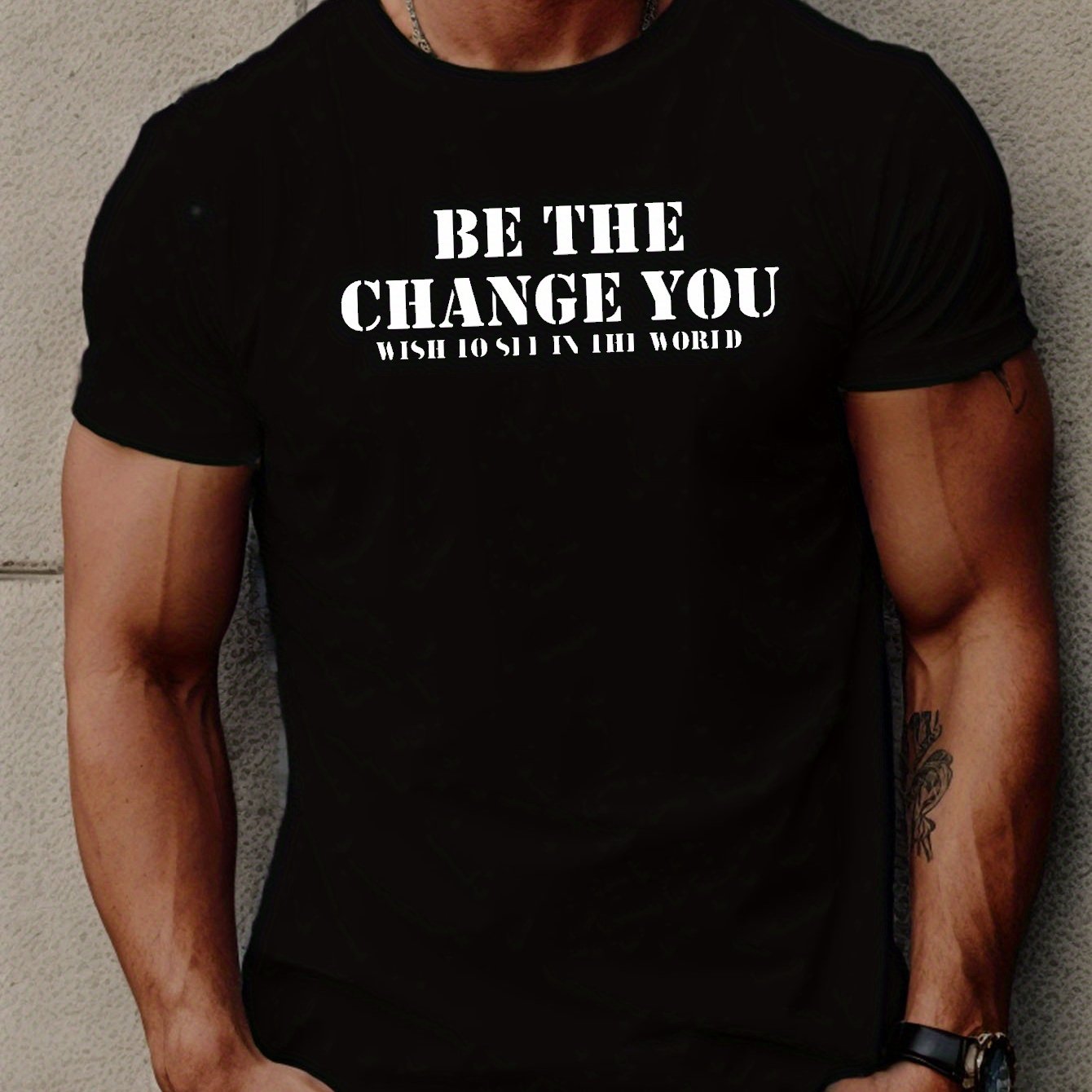 Be The Change You Want To See In The World Men's Christian T-shirt - ClaimedbyGodDesigns