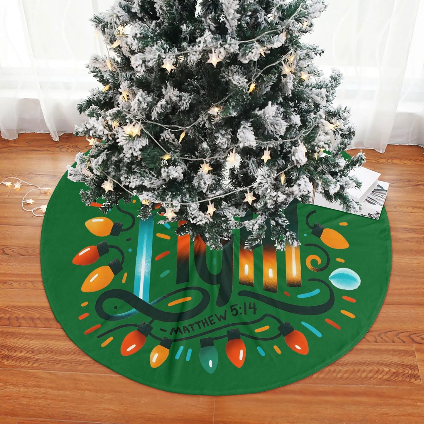 Be The Light Christian Christmas Tree Skirt - ClaimedbyGodDesigns