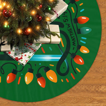 Be The Light Christian Christmas Tree Skirt - ClaimedbyGodDesigns