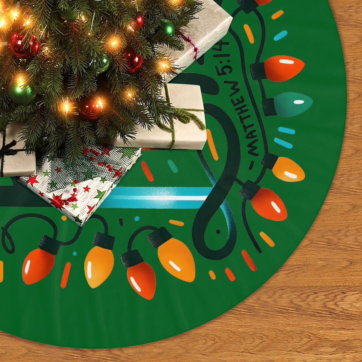 Be The Light Christian Christmas Tree Skirt - ClaimedbyGodDesigns