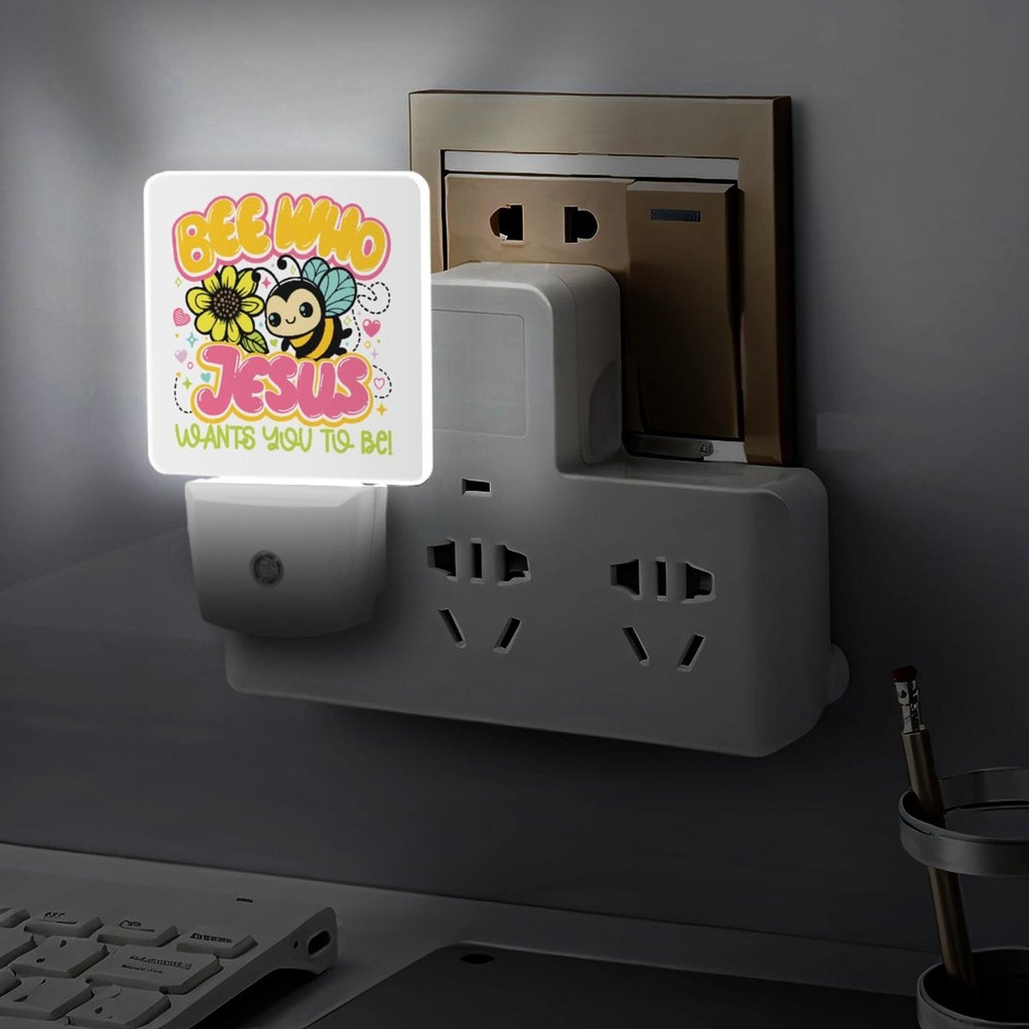 Be Who He Wants Christian Night Light For Kids - ClaimedbyGodDesigns