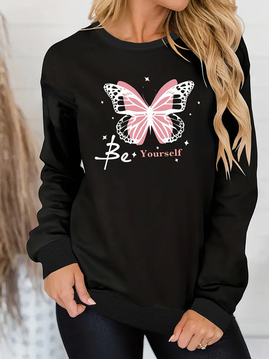 Be Yourself Women's Christian Pullover Sweatshirt - ClaimedbyGodDesigns