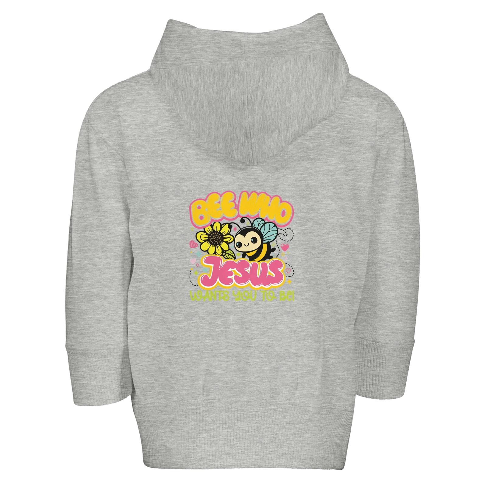 Bee You Christian Toddler Zip Fleece Hooded Sweatshirt - ClaimedbyGodDesigns