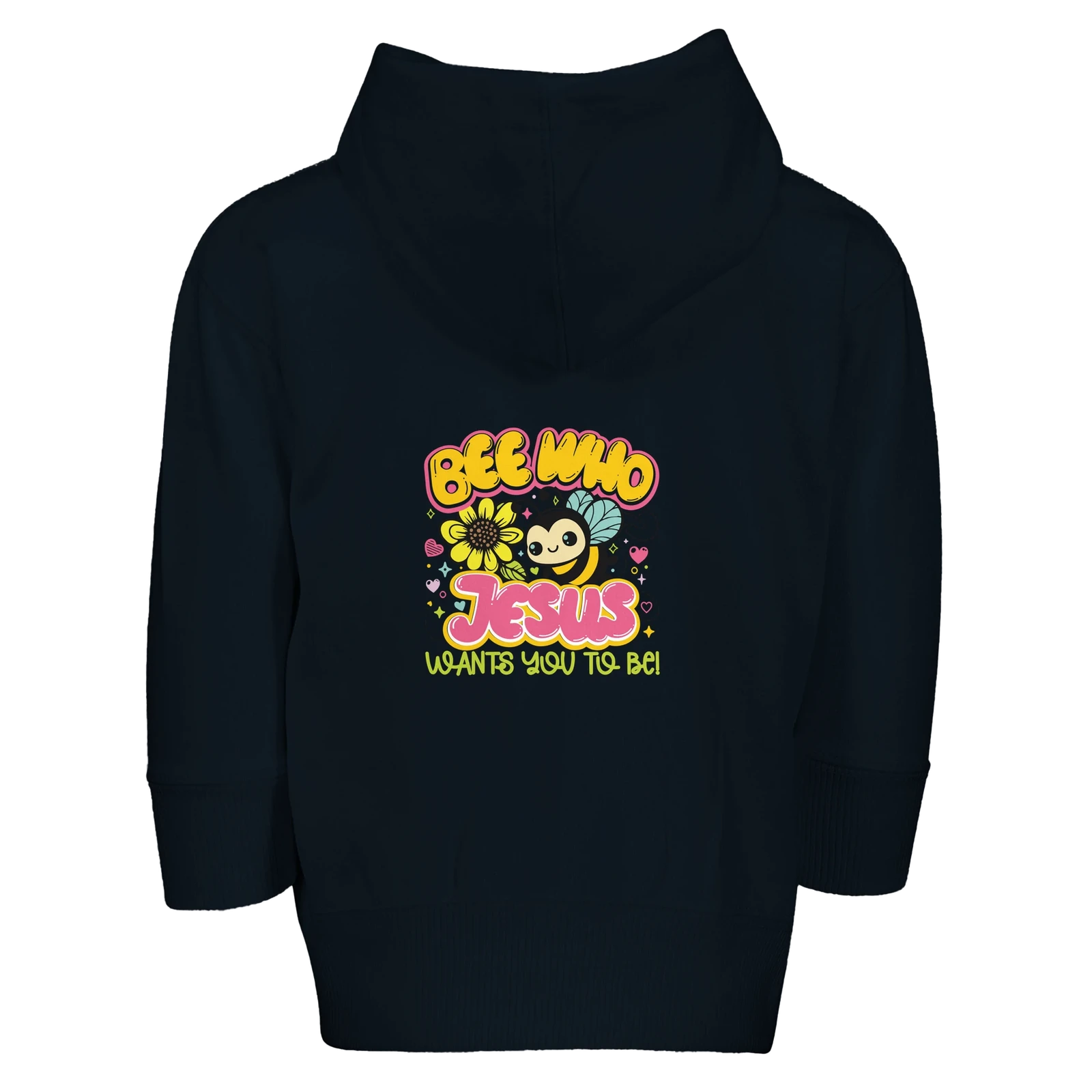 Bee You Christian Toddler Zip Fleece Hooded Sweatshirt - ClaimedbyGodDesigns