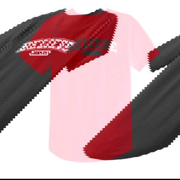 Believe Youth Christian Full-Button Jersey - ClaimedbyGodDesigns